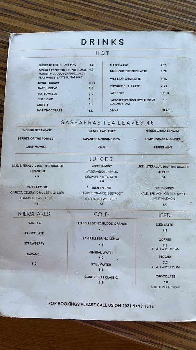 The Foreigner Café Ivanhoe Photo Menu 7