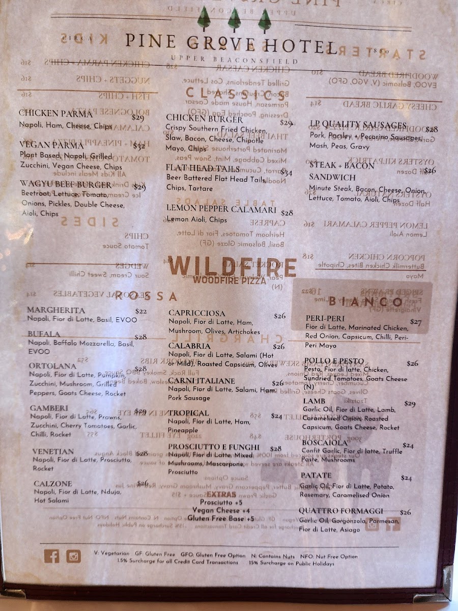 Pine Grove Hotel Photo Menu 1