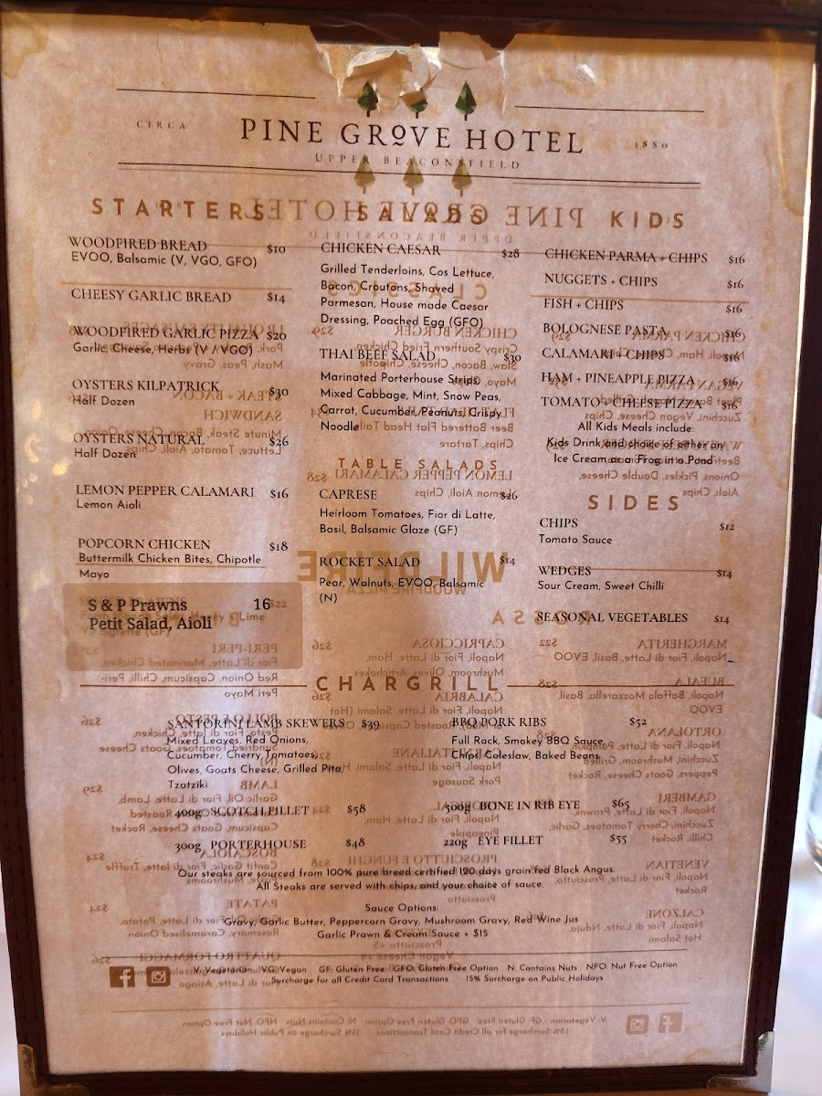 Pine Grove Hotel Photo Menu 3