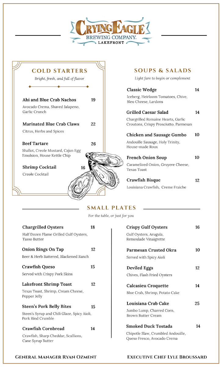 Crying Eagle Brewing Company - Lakefront Photo Menu 2