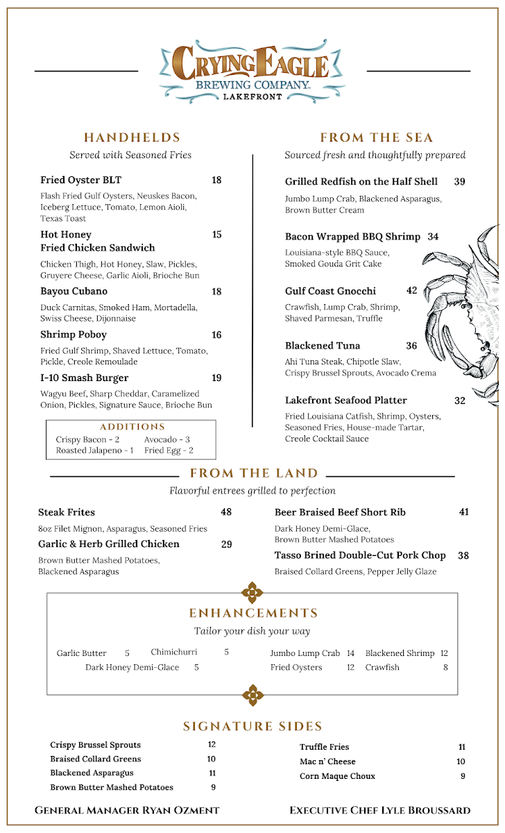 Crying Eagle Brewing Company - Lakefront Photo Menu 5