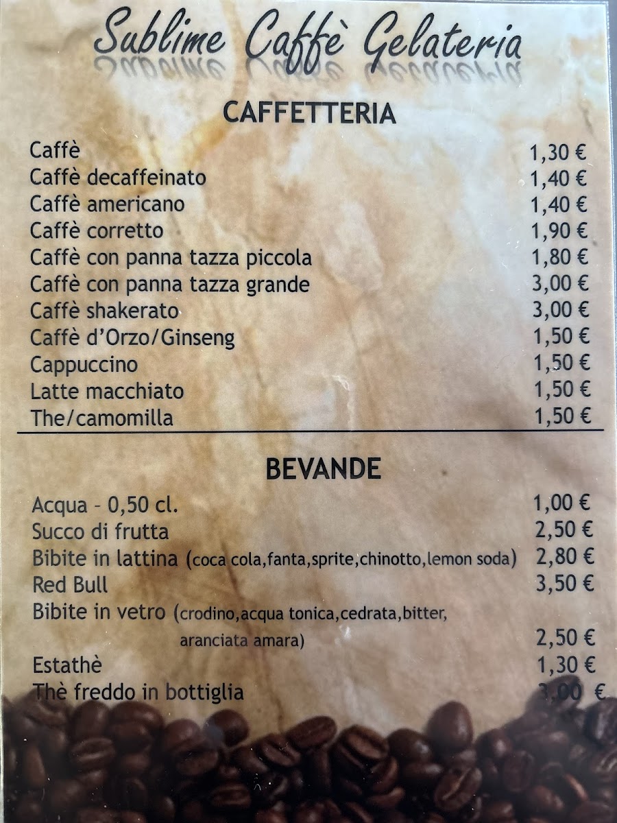 Sublime caffé gelateria Photo Menu 2