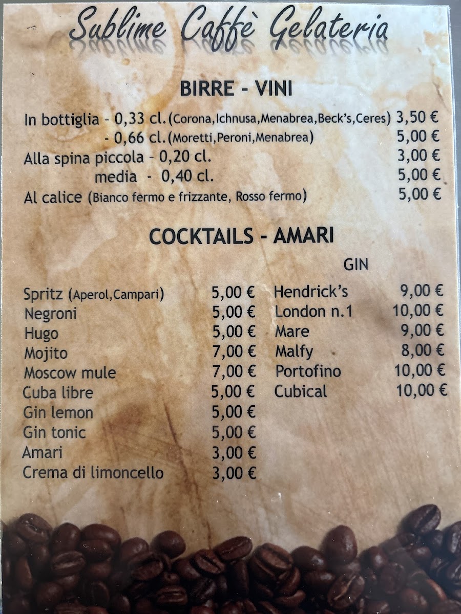 Sublime caffé gelateria Photo Menu 3