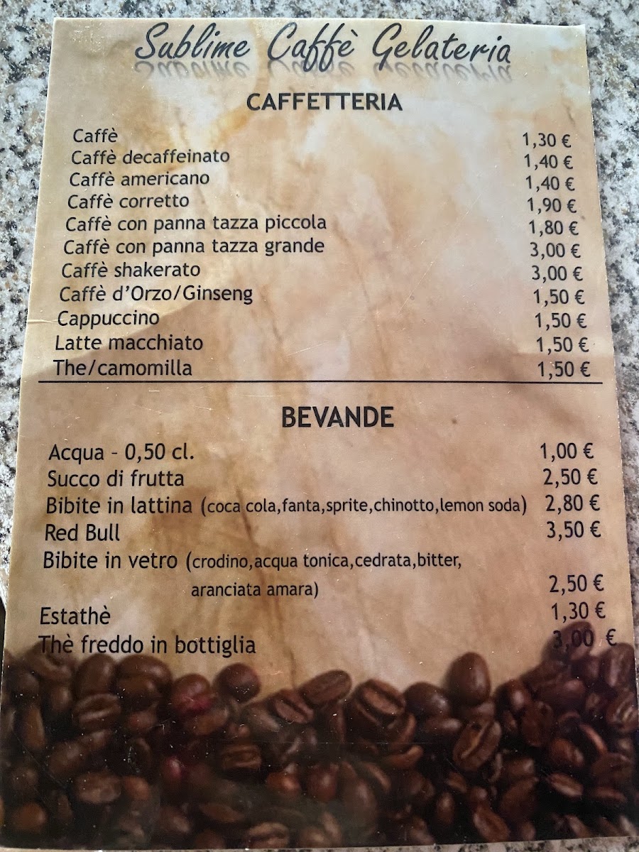 Sublime caffé gelateria Photo Menu 5