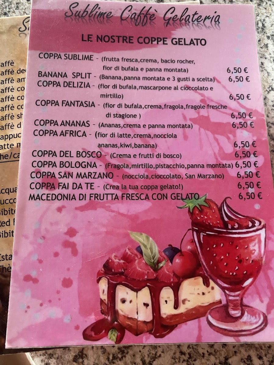Sublime caffé gelateria Photo Menu 7