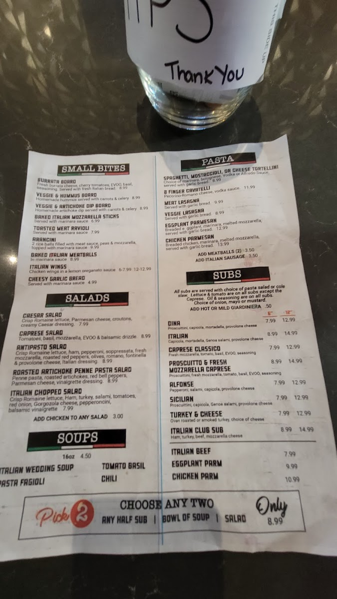 Dina's Italian Deli Photo Menu 3