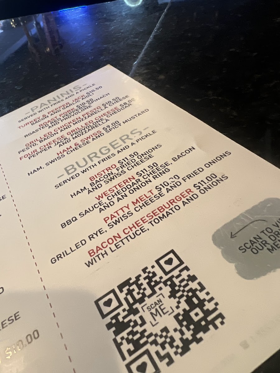 Sam's Bar & Grille Photo Menu 1