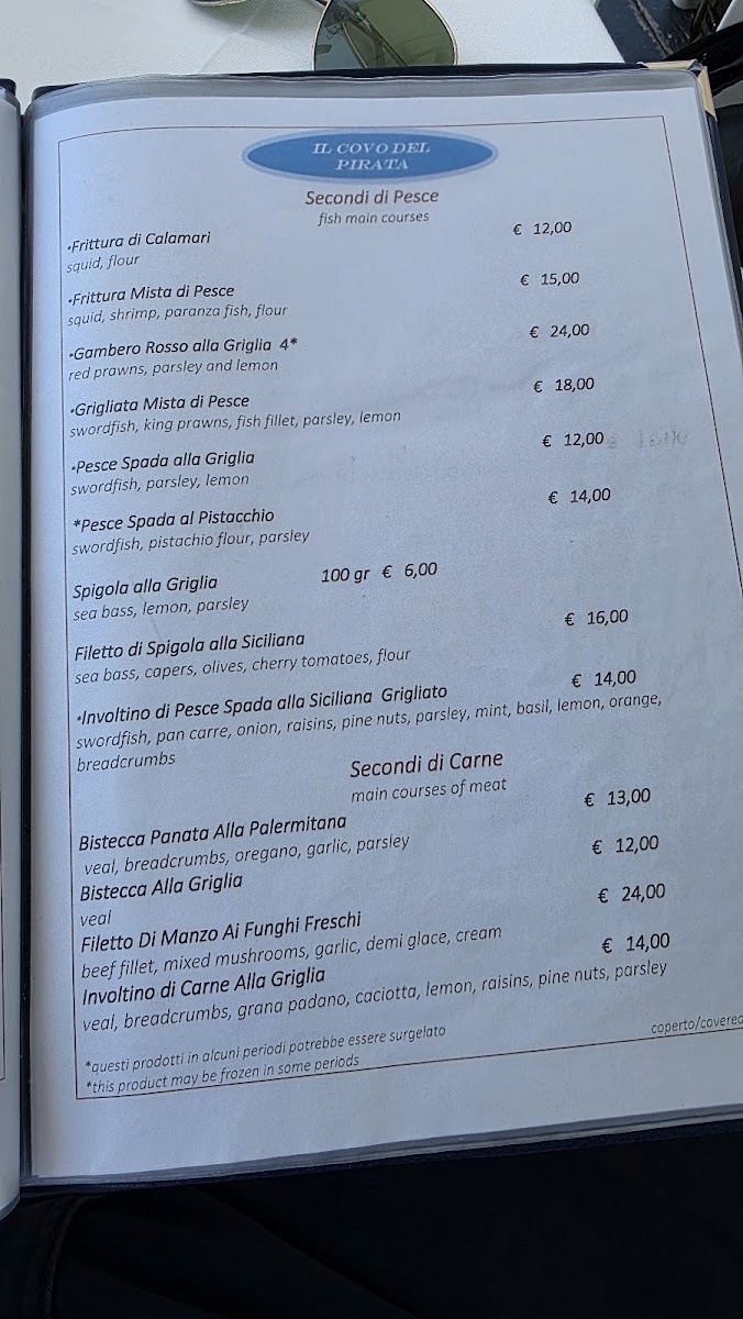 Il Covo Del Pirata Photo Menu 2