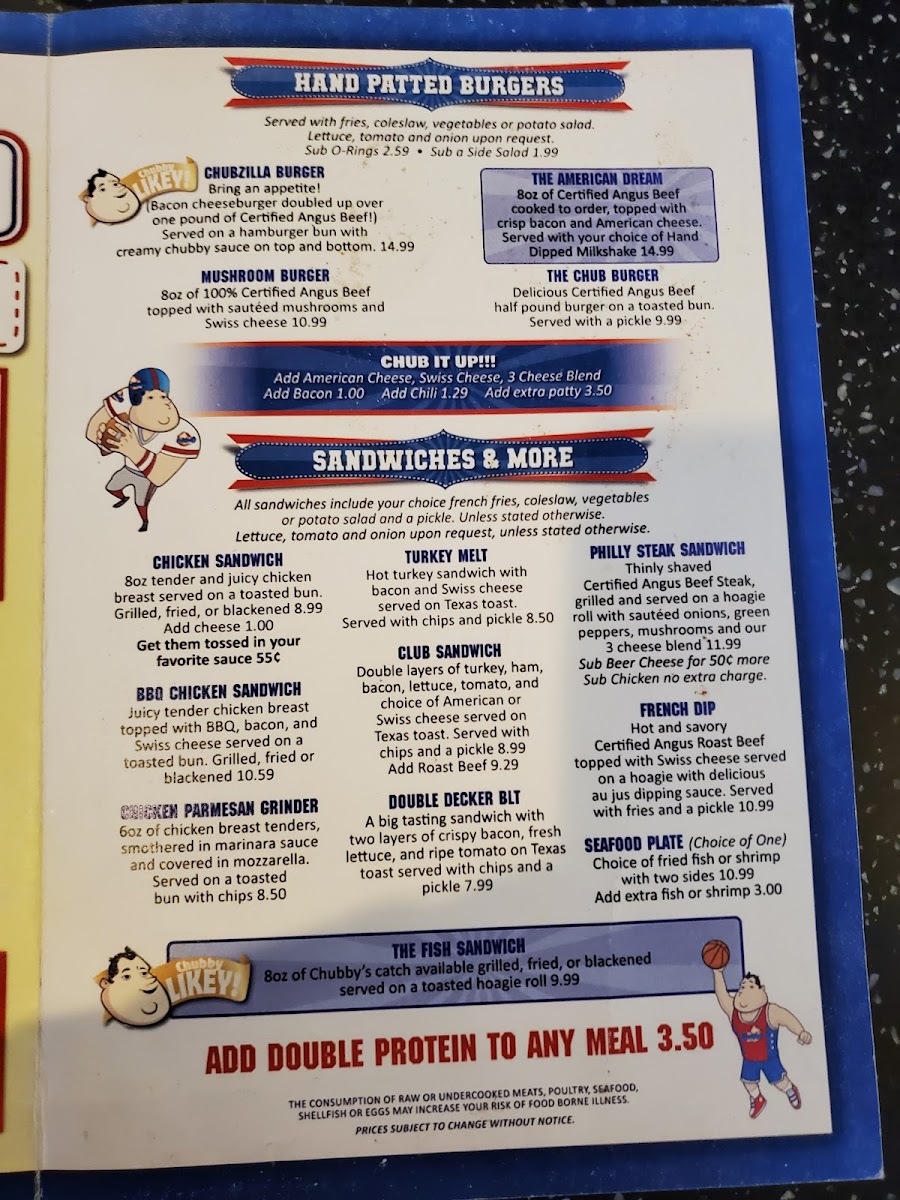 Mr Chubbys - Fleming Island Photo Menu 2