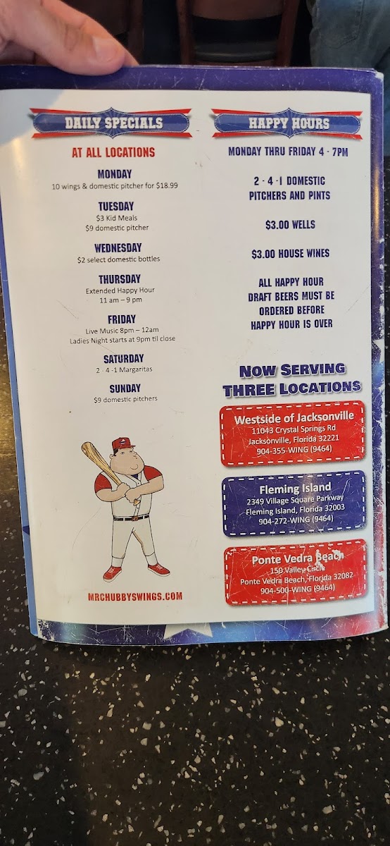 Mr Chubbys - Fleming Island Photo Menu 5