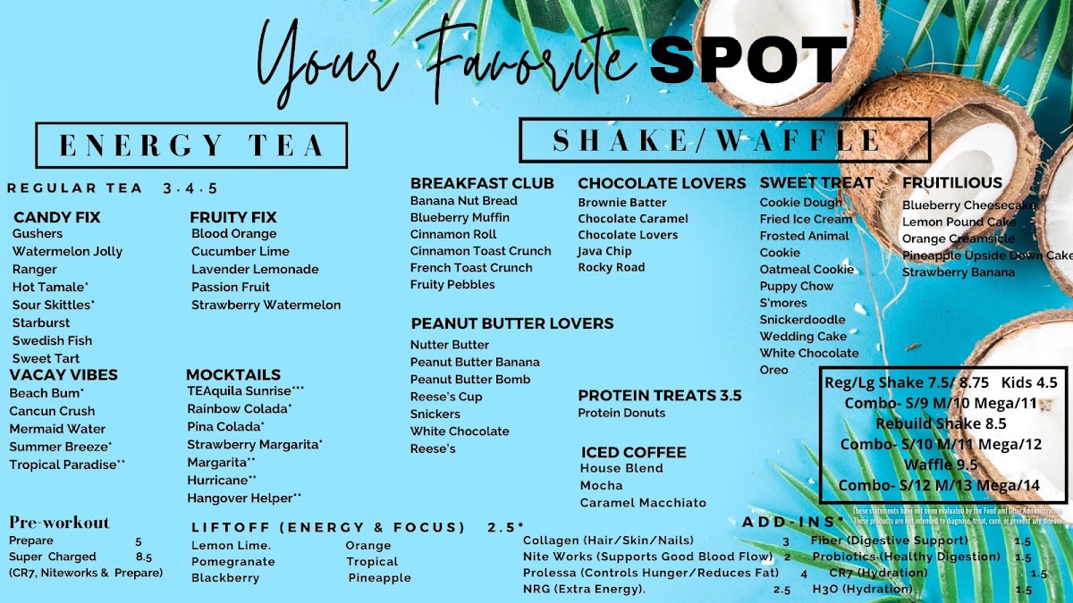The Daily Spot Nutrition Photo Menu 1