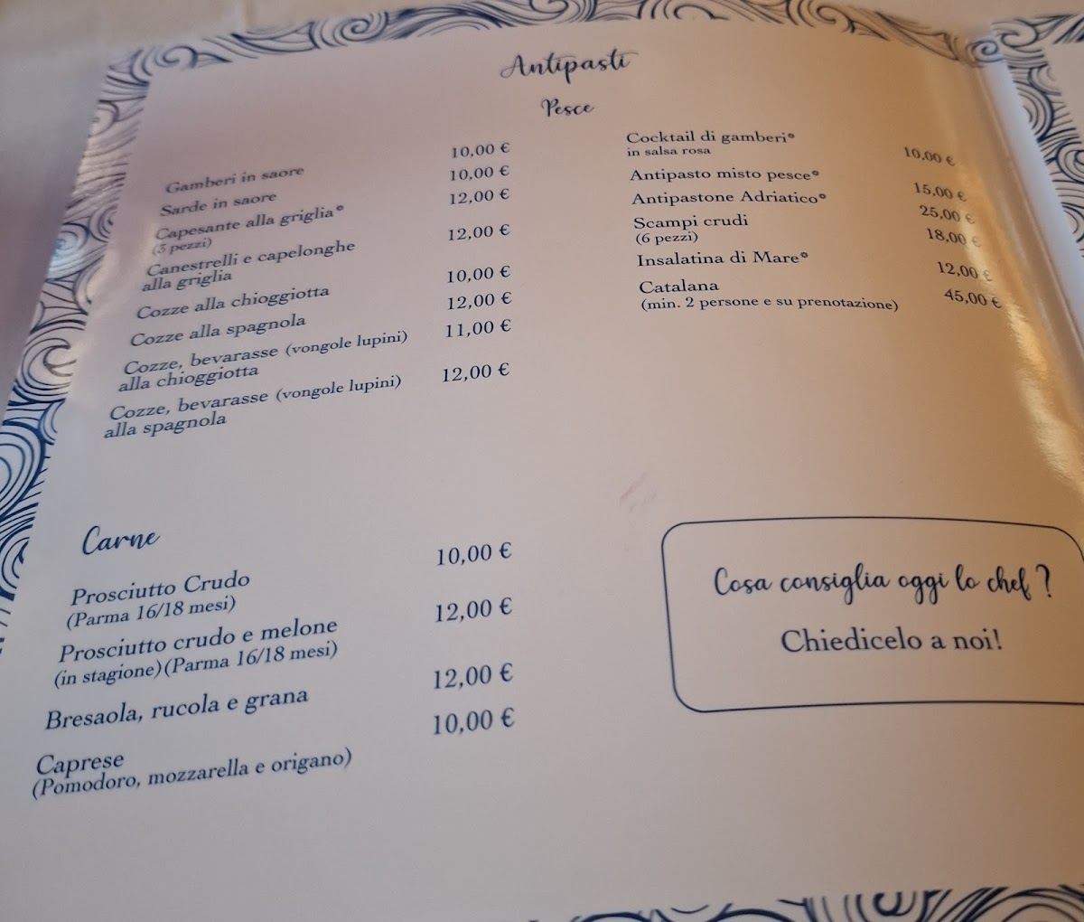 Ristorante Adriatico Photo Menu 2