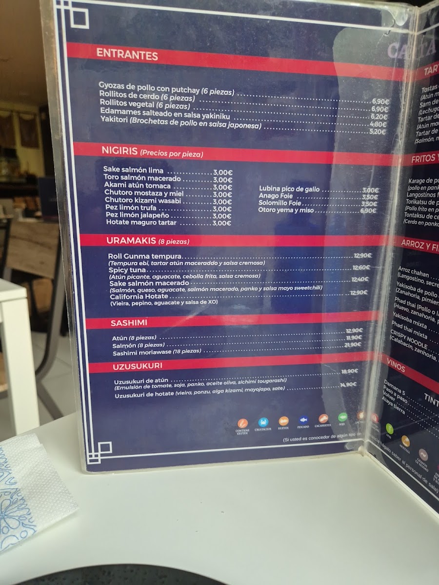 Restaurante Gunma Sushibar & Kitchen Photo Menu 1