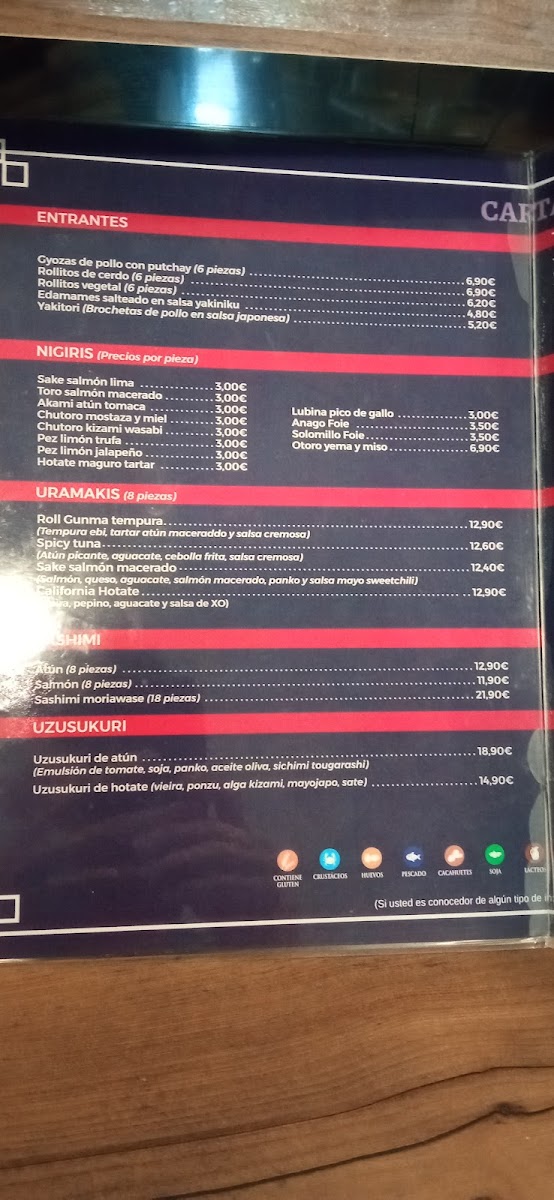 Restaurante Gunma Sushibar & Kitchen Photo Menu 5
