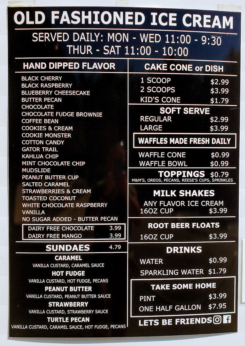 Scoops & Sprinkles Creamery Photo Menu 3
