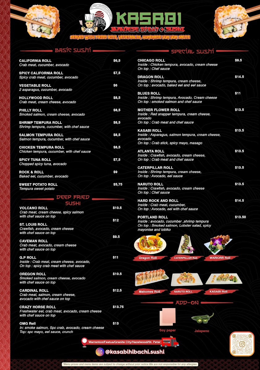 Kasabi hibachi & Sushi Grants Pass Photo Menu 1