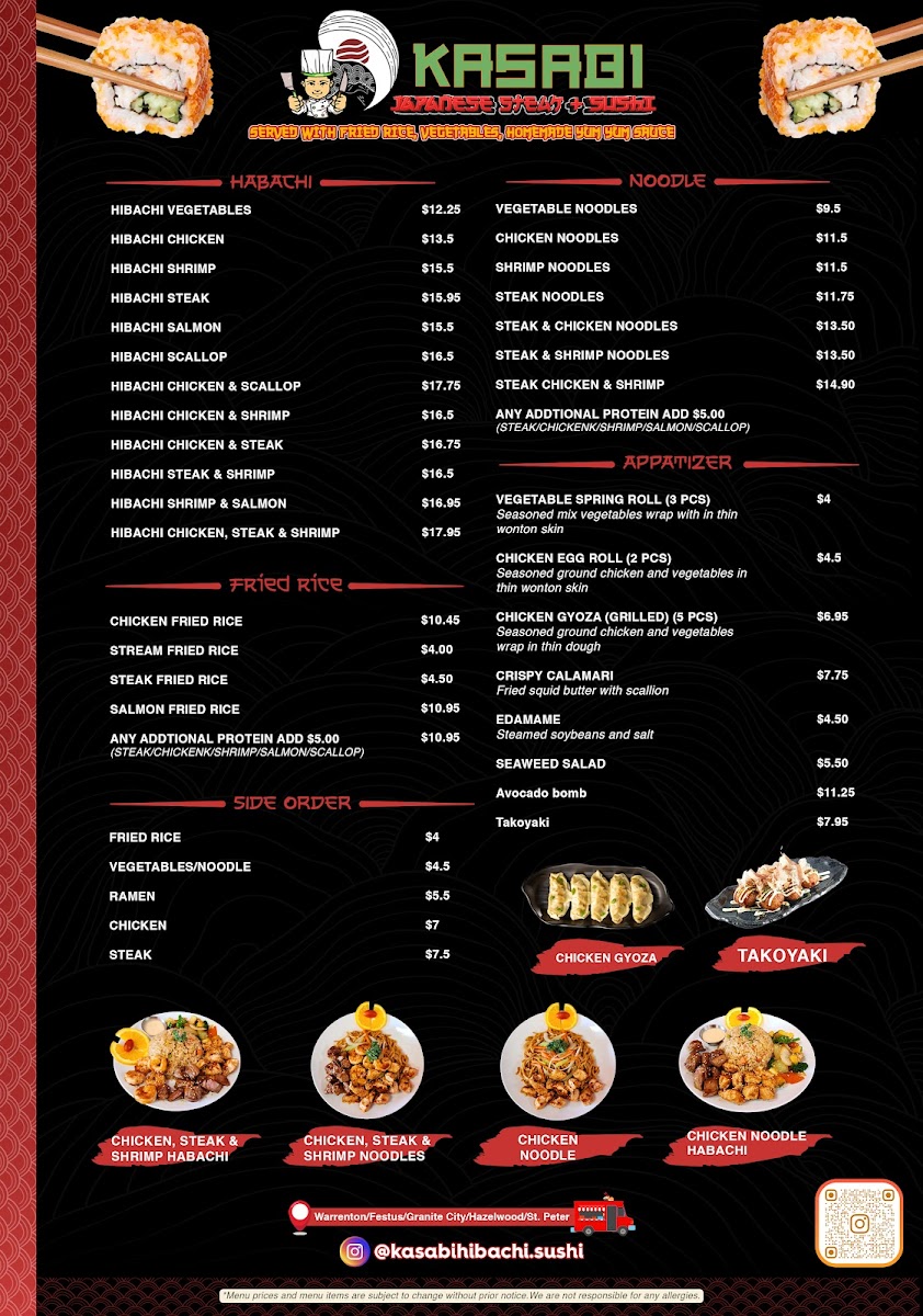 Kasabi hibachi & Sushi Grants Pass Photo Menu 2