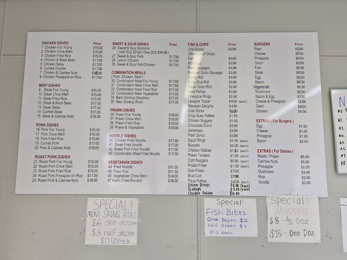 Junction Fish Supply Photo Menu 1