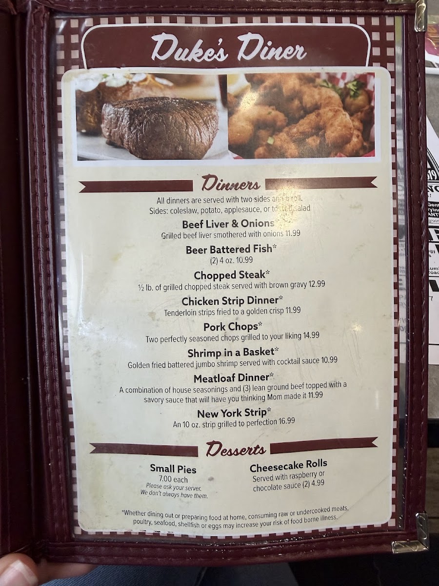 Duke's Diner Photo Menu 3