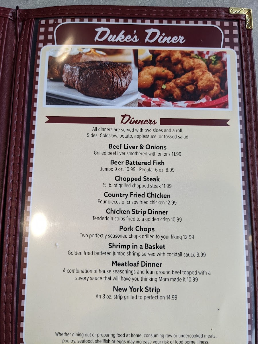 Duke's Diner Photo Menu 9