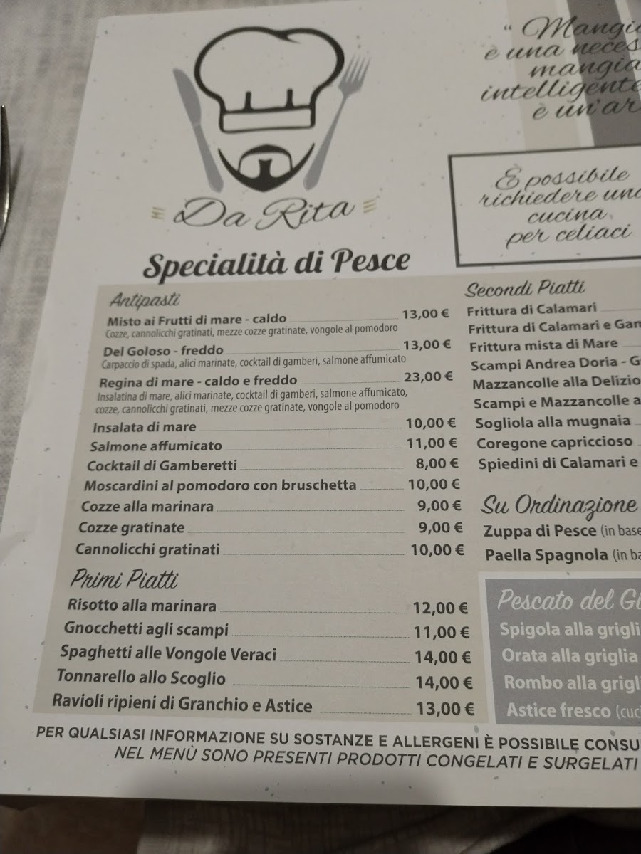 Ristorante Da Rita Photo Menu 2