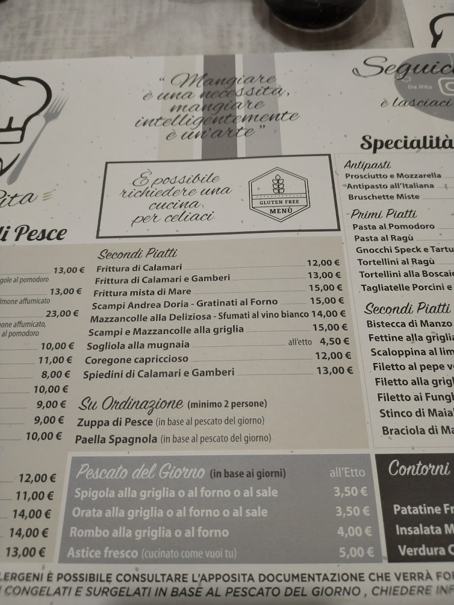 Ristorante Da Rita Photo Menu 3