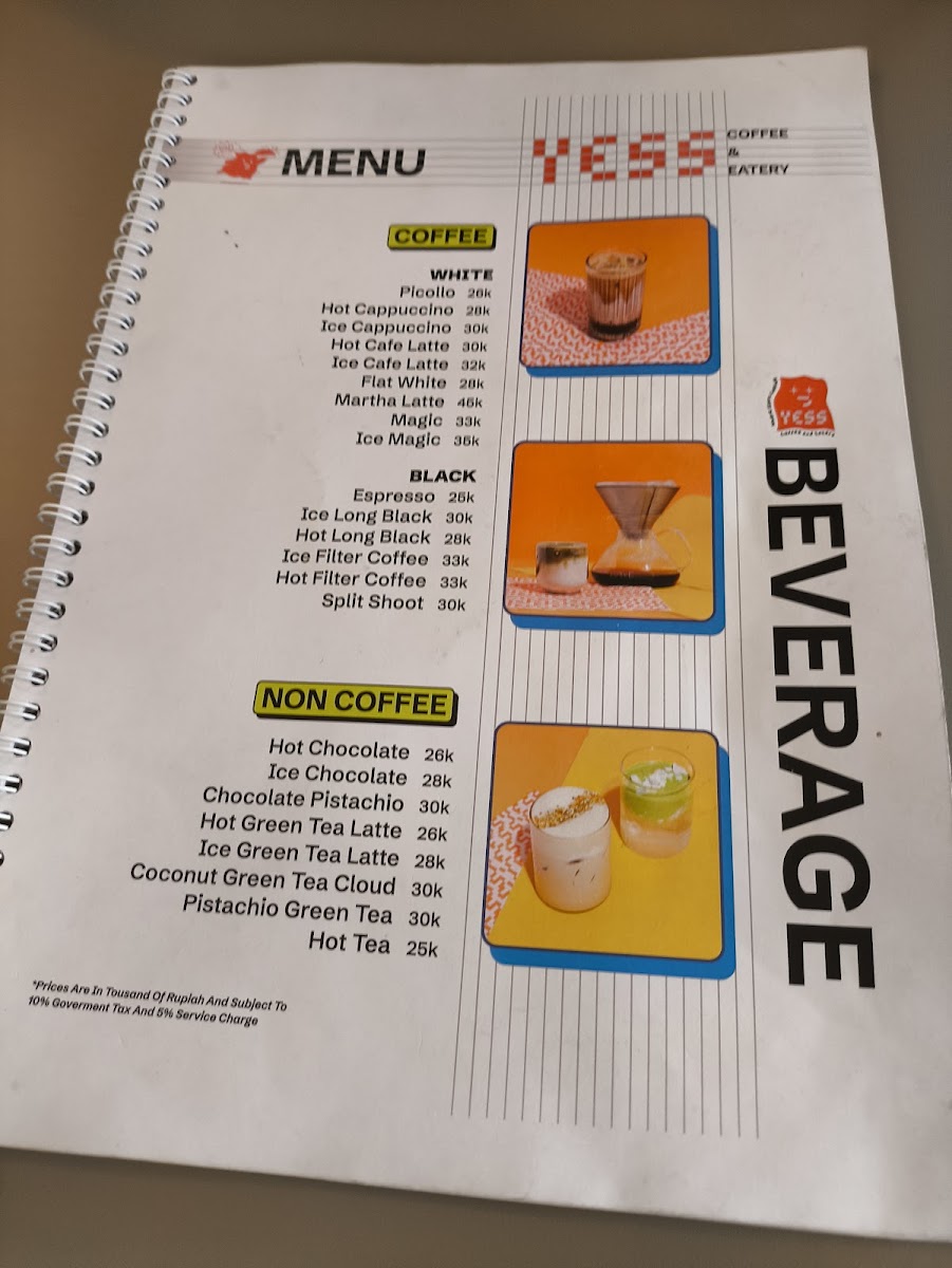 YESS Coffee & Eatery Photo Menu 3