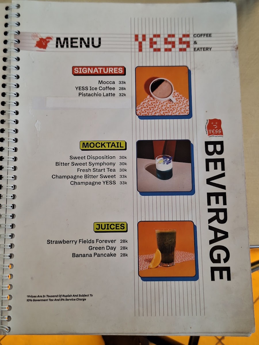 YESS Coffee & Eatery Photo Menu 4