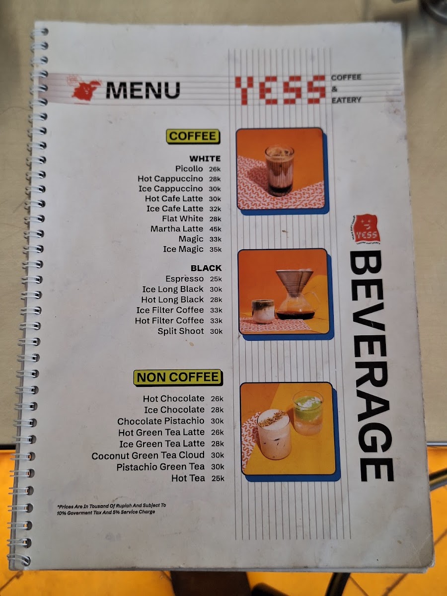 YESS Coffee & Eatery Photo Menu 5