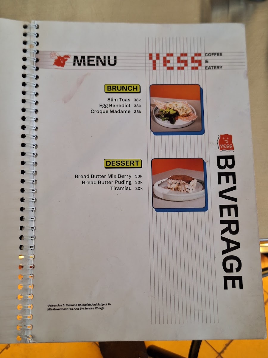 YESS Coffee & Eatery Photo Menu 7