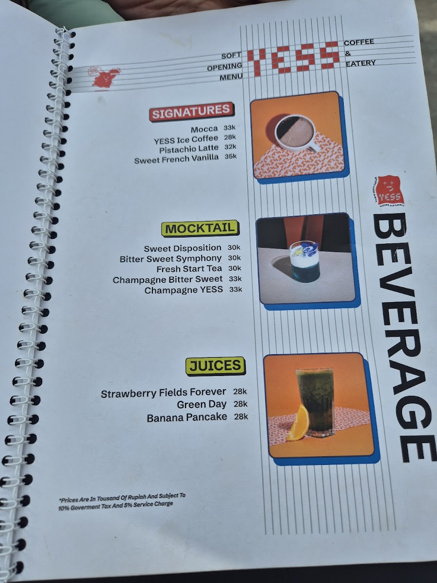 YESS Coffee & Eatery Photo Menu 9