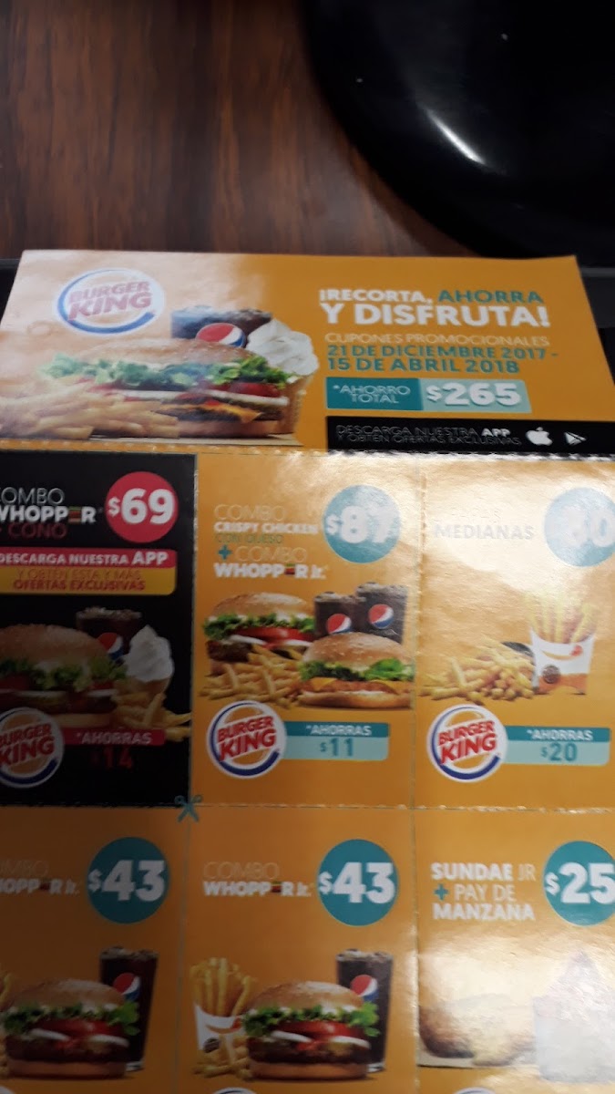 Burger King San Andrés Tuxtla Photo Menu 1