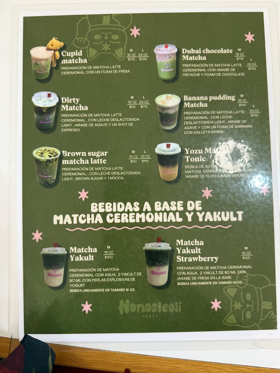 Namasteali matcha bar Photo Menu 1