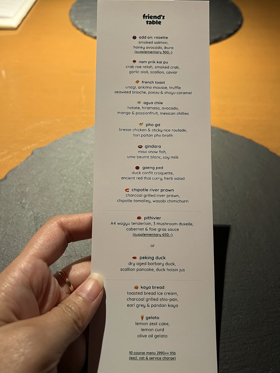 Friend's Table (reservations required) Photo Menu 3