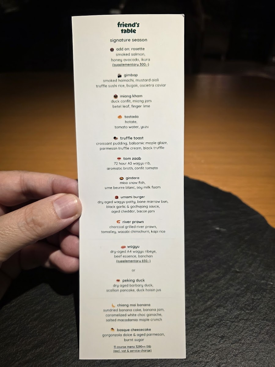 Friend's Table (reservations required) Photo Menu 4