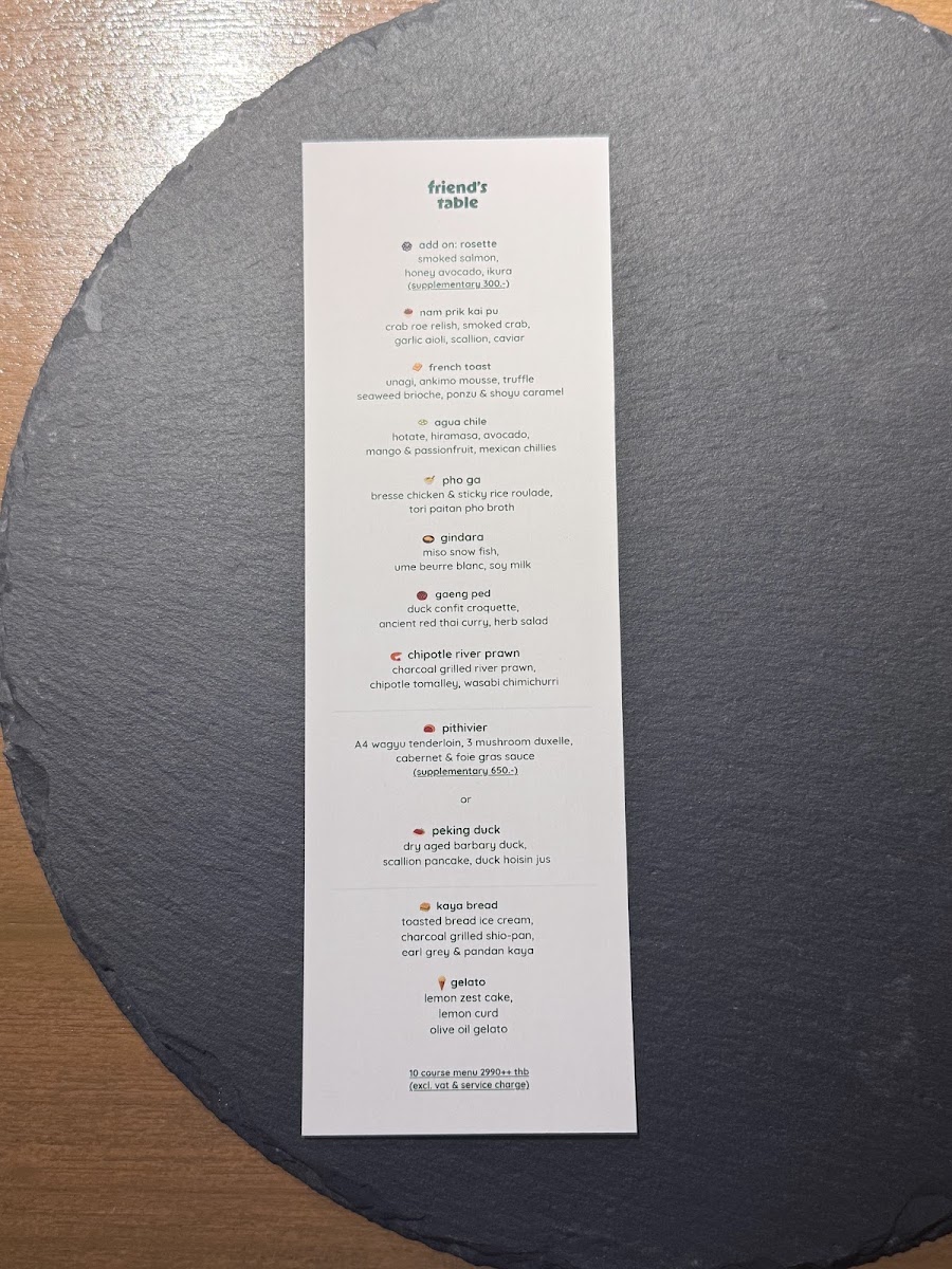Friend's Table (reservations required) Photo Menu 8