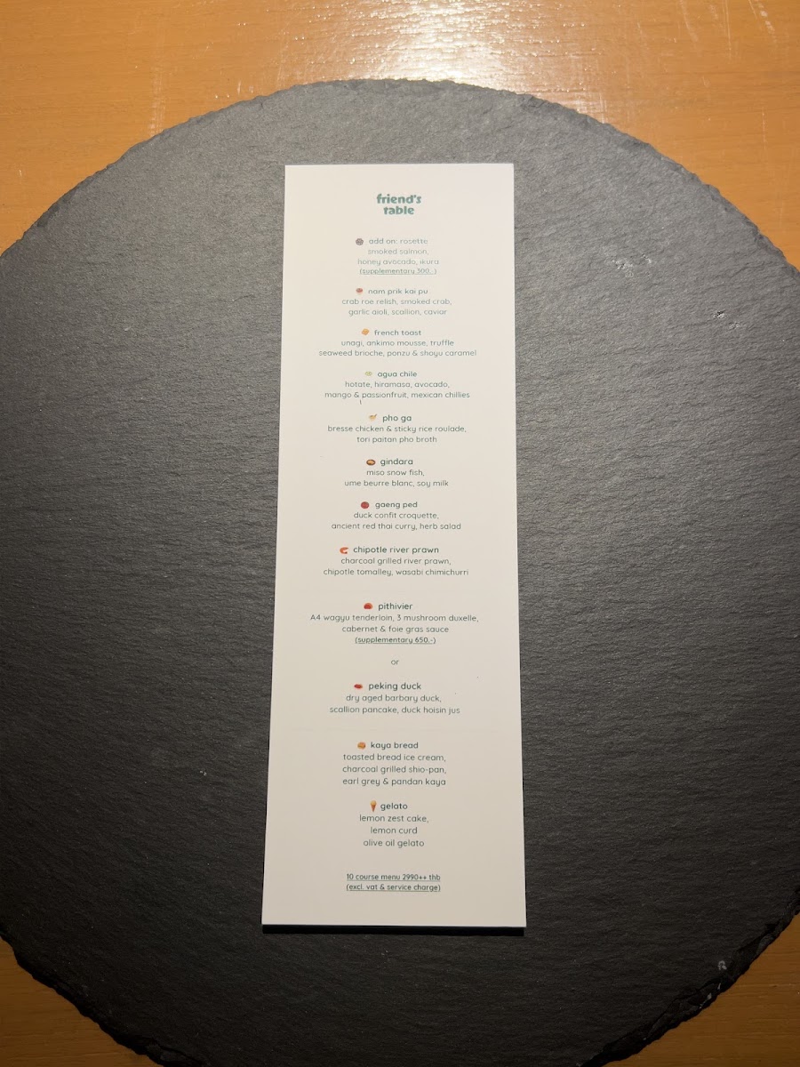 Friend's Table (reservations required) Photo Menu 9