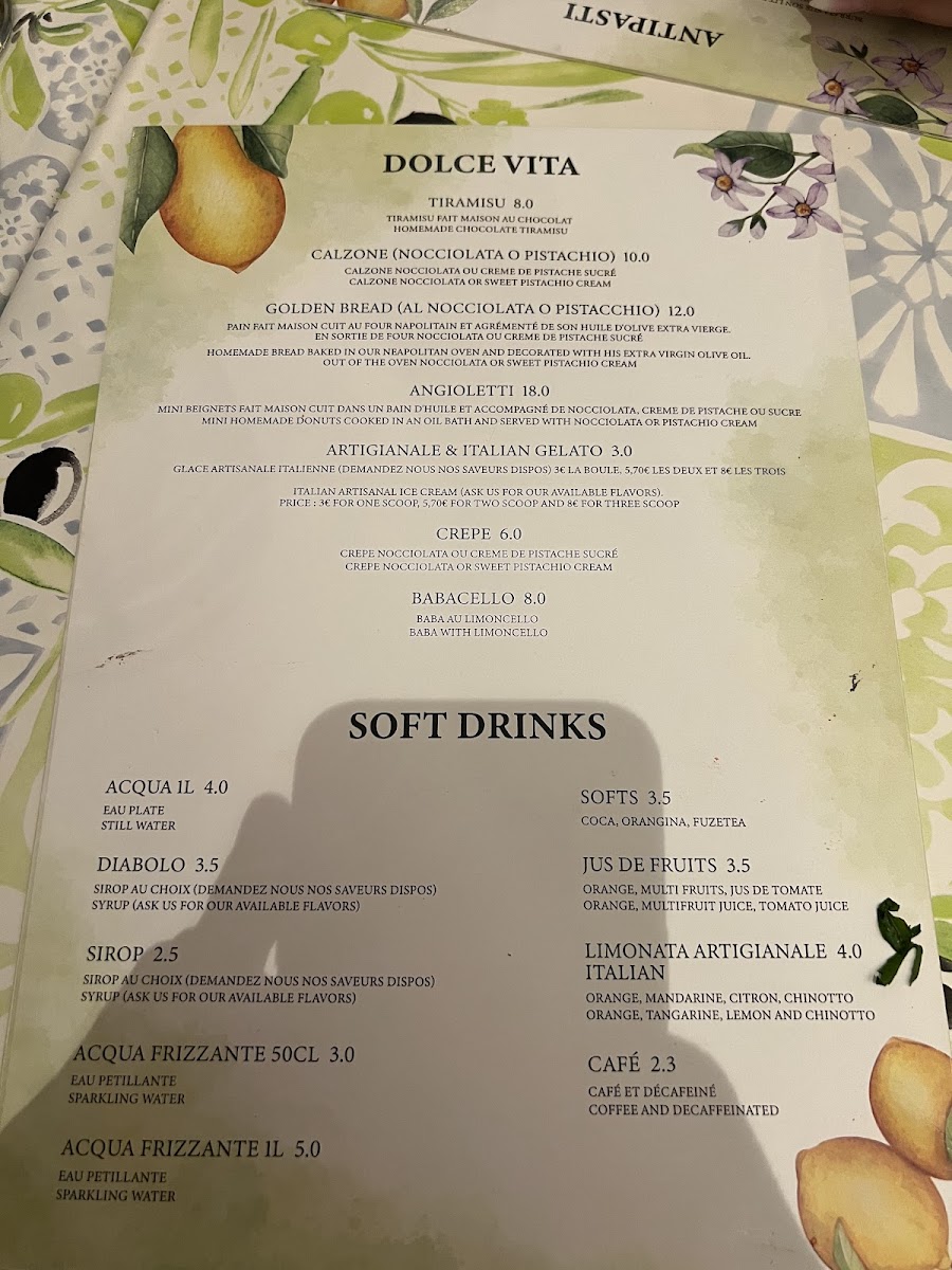 Chez Nous Photo Menu 1