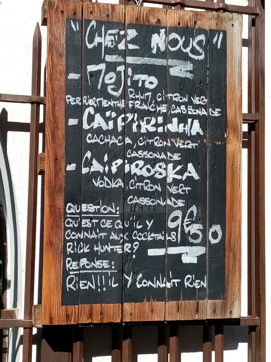 Chez Nous Photo Menu 2