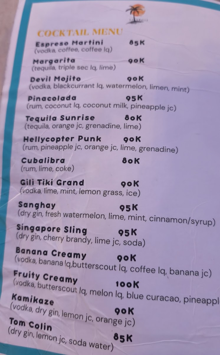 Salabose Bar & Restaurant Photo Menu 10