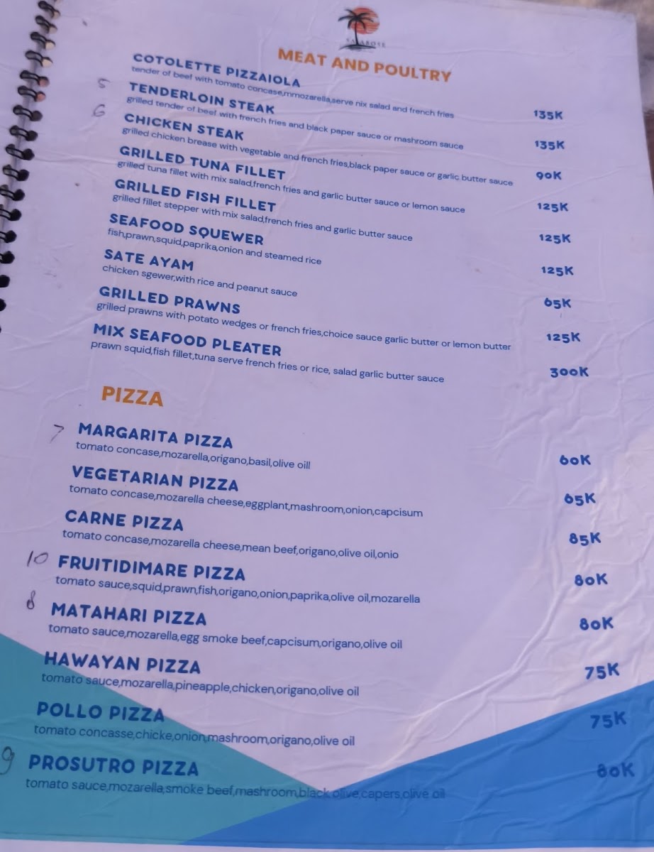 Salabose Bar & Restaurant Photo Menu 2