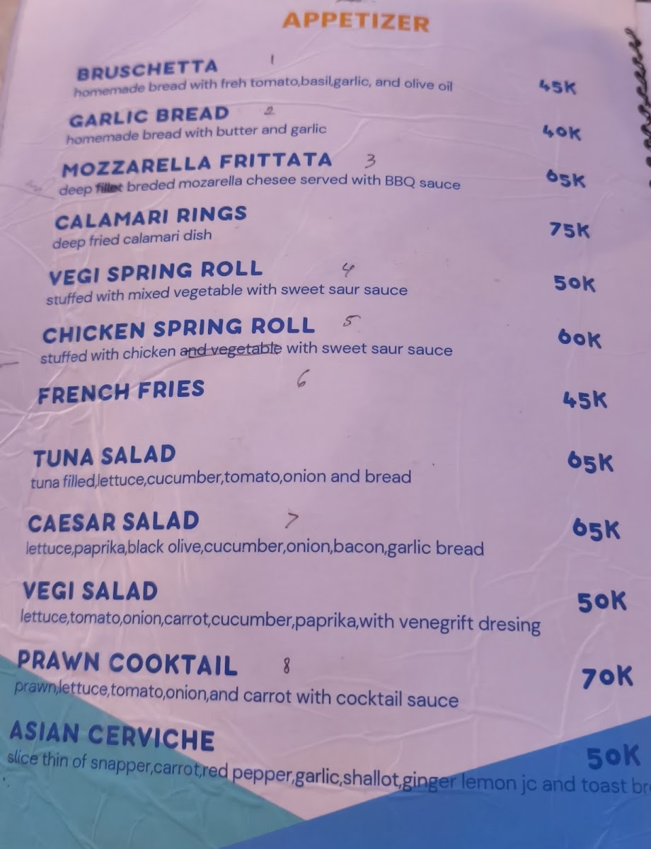 Salabose Bar & Restaurant Photo Menu 5