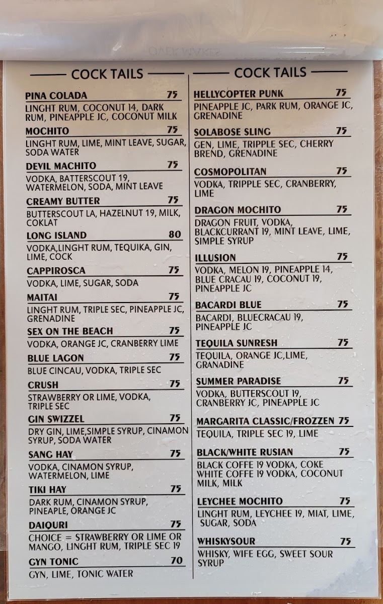 Salabose Bar & Restaurant Photo Menu 9