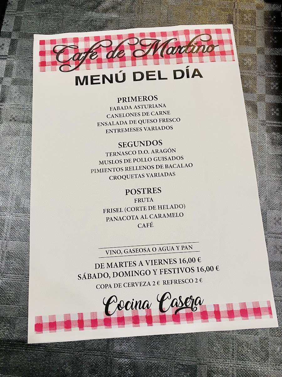 Café Restaurante Casa de Martino Photo Menu 2
