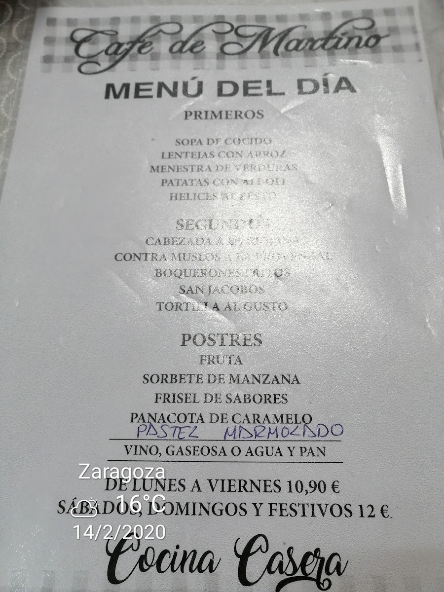 Café Restaurante Casa de Martino Photo Menu 9