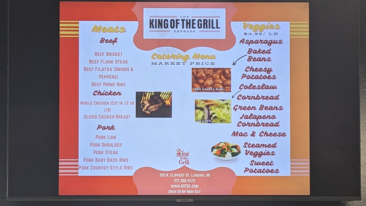 The King of the Grill Express Photo Menu 7