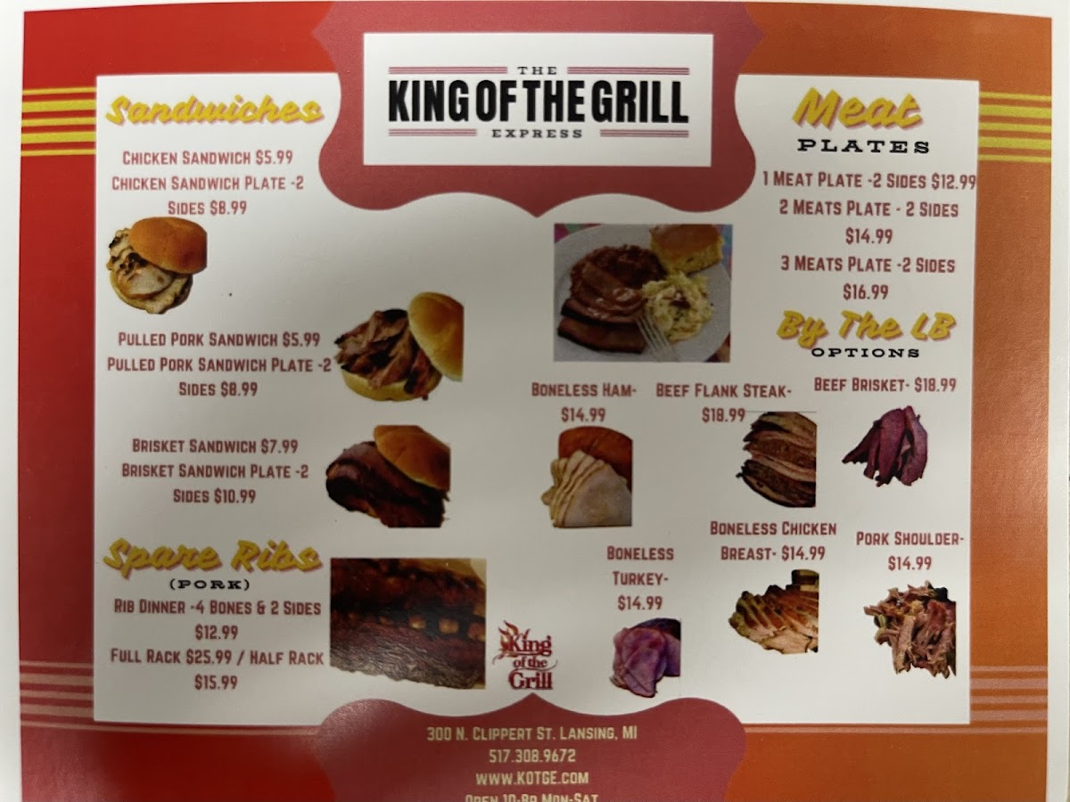 The King of the Grill Express Photo Menu 8