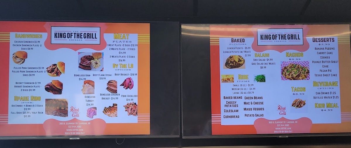 The King of the Grill Express Photo Menu 9