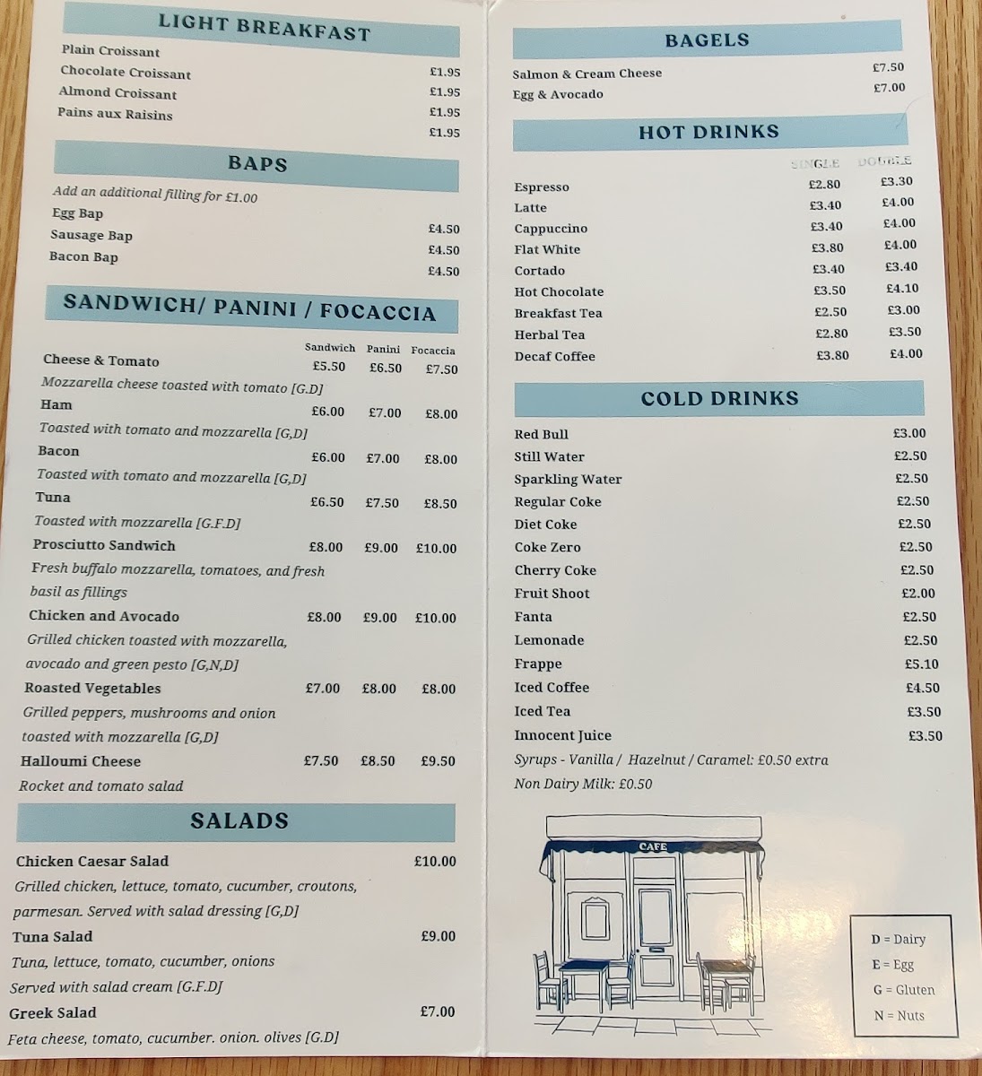 Franks Coffee Lounge Photo Menu 1
