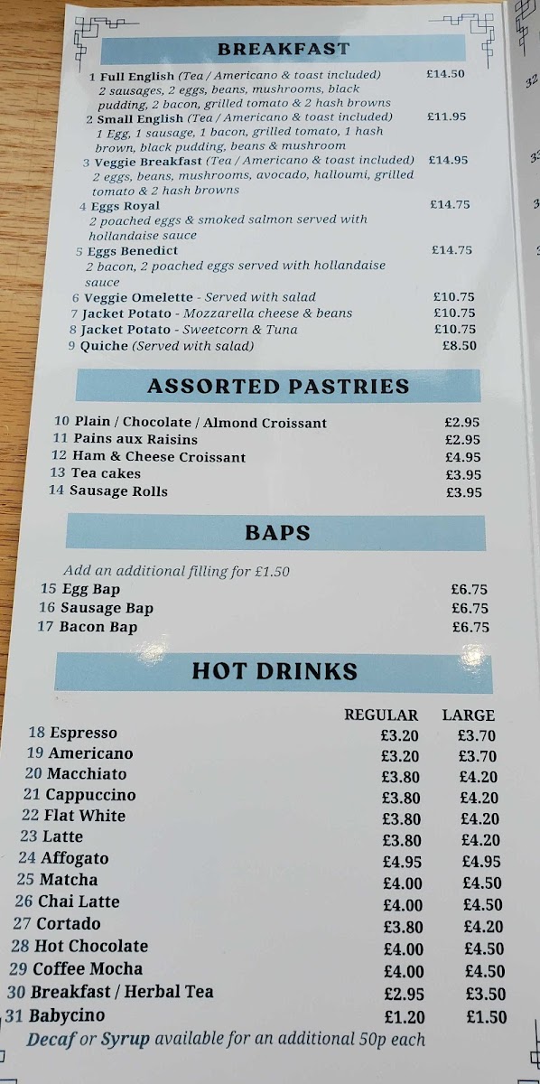 Franks Coffee Lounge Photo Menu 2